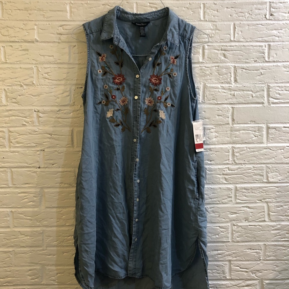 NWT Denim Tunic Top/Dress by Terre Blue